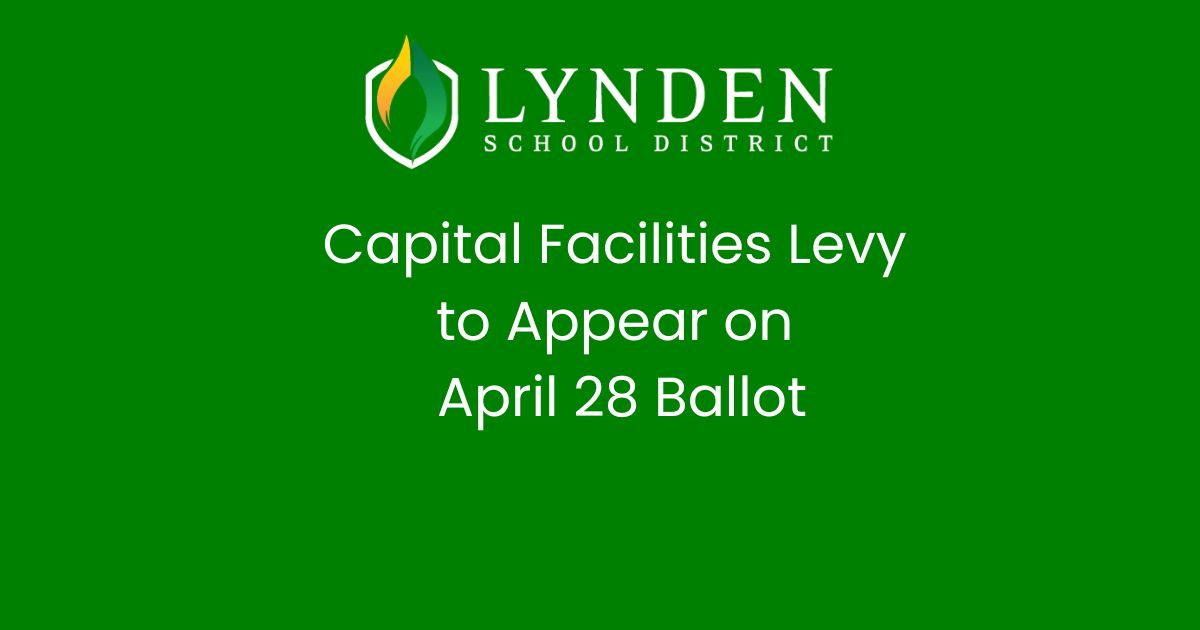 Capital Facilities Levy to Appear on April 28 Ballot