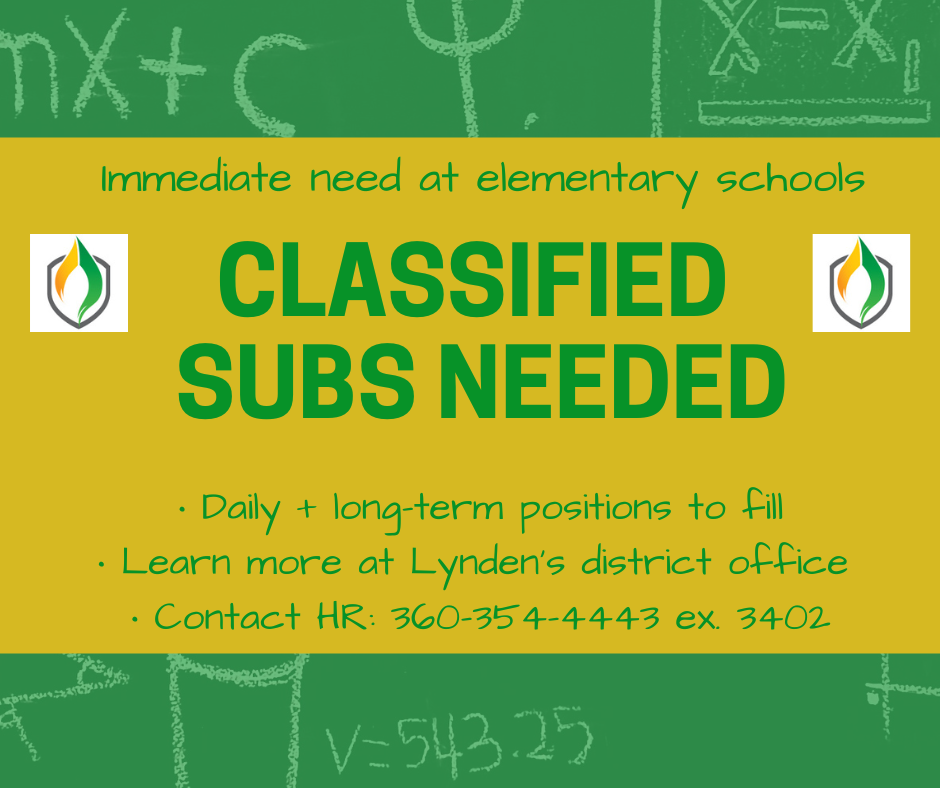 Elementary Classified Subs Needed