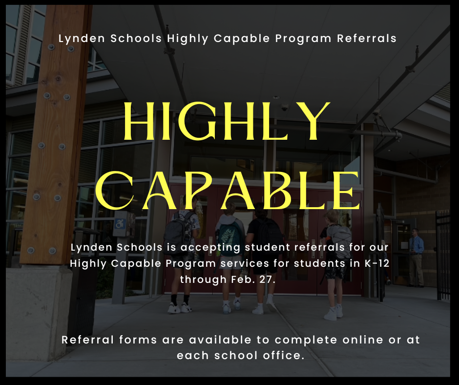 Lynden Schools Opens Highly Capable Referrals