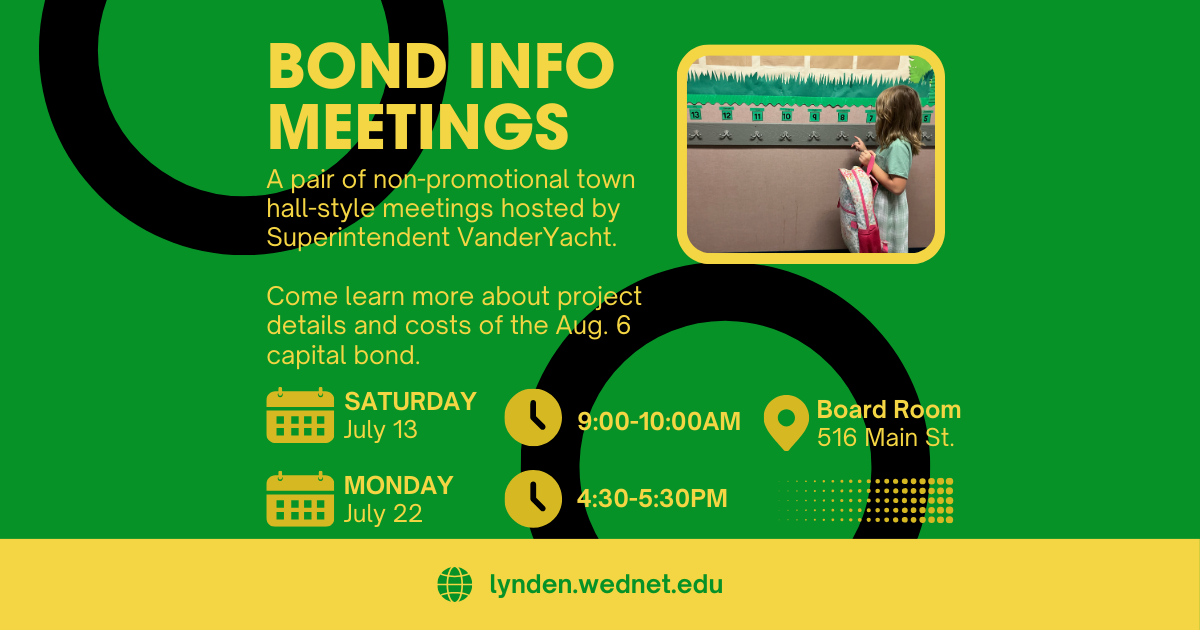 Upcoming Bond Info Meetings