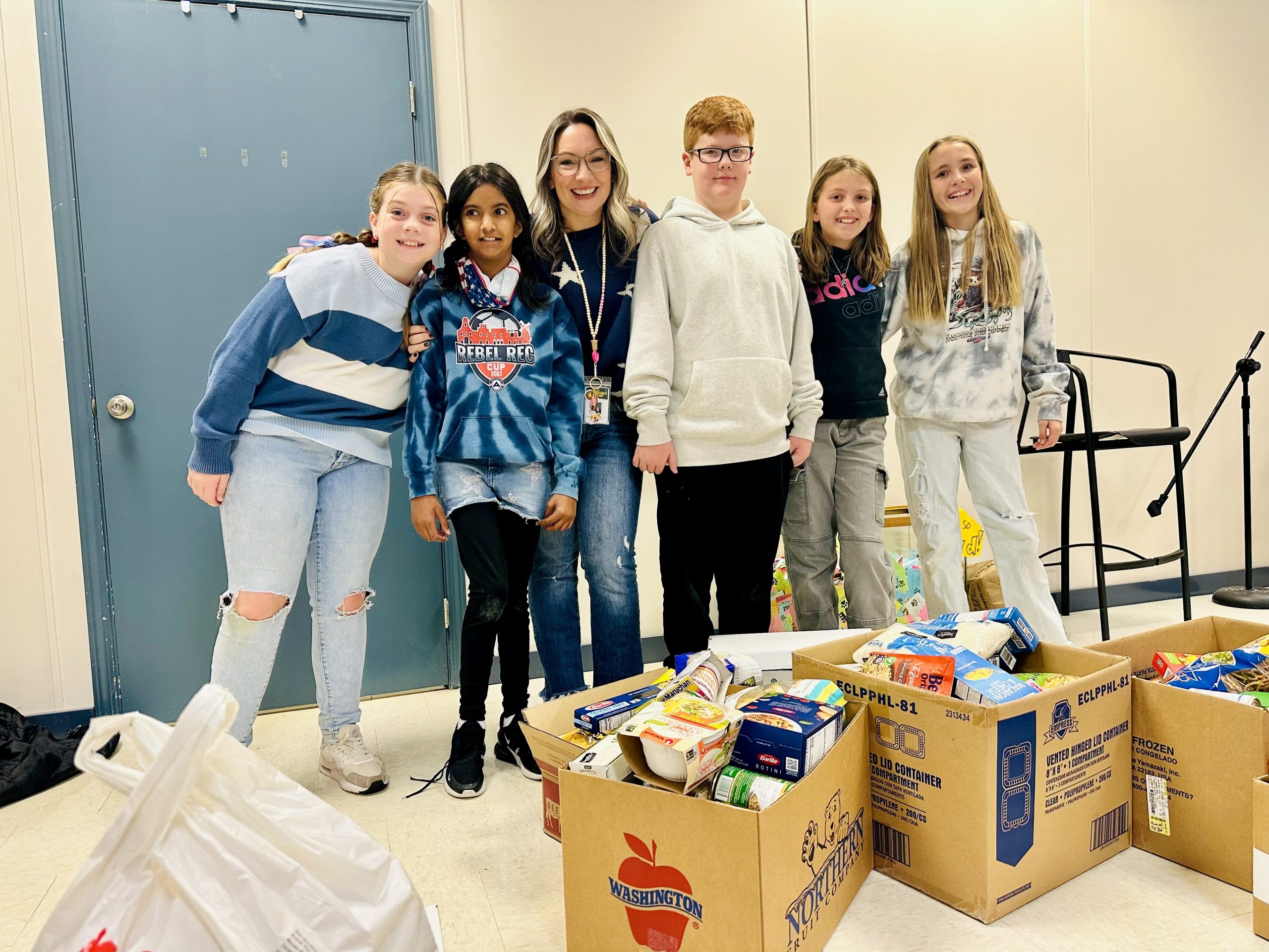 Stuff the Bus Food Drive a Lynden v Meridian Contest