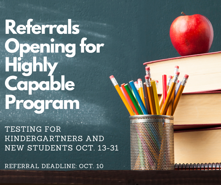 Highly Capable Referrals Opening