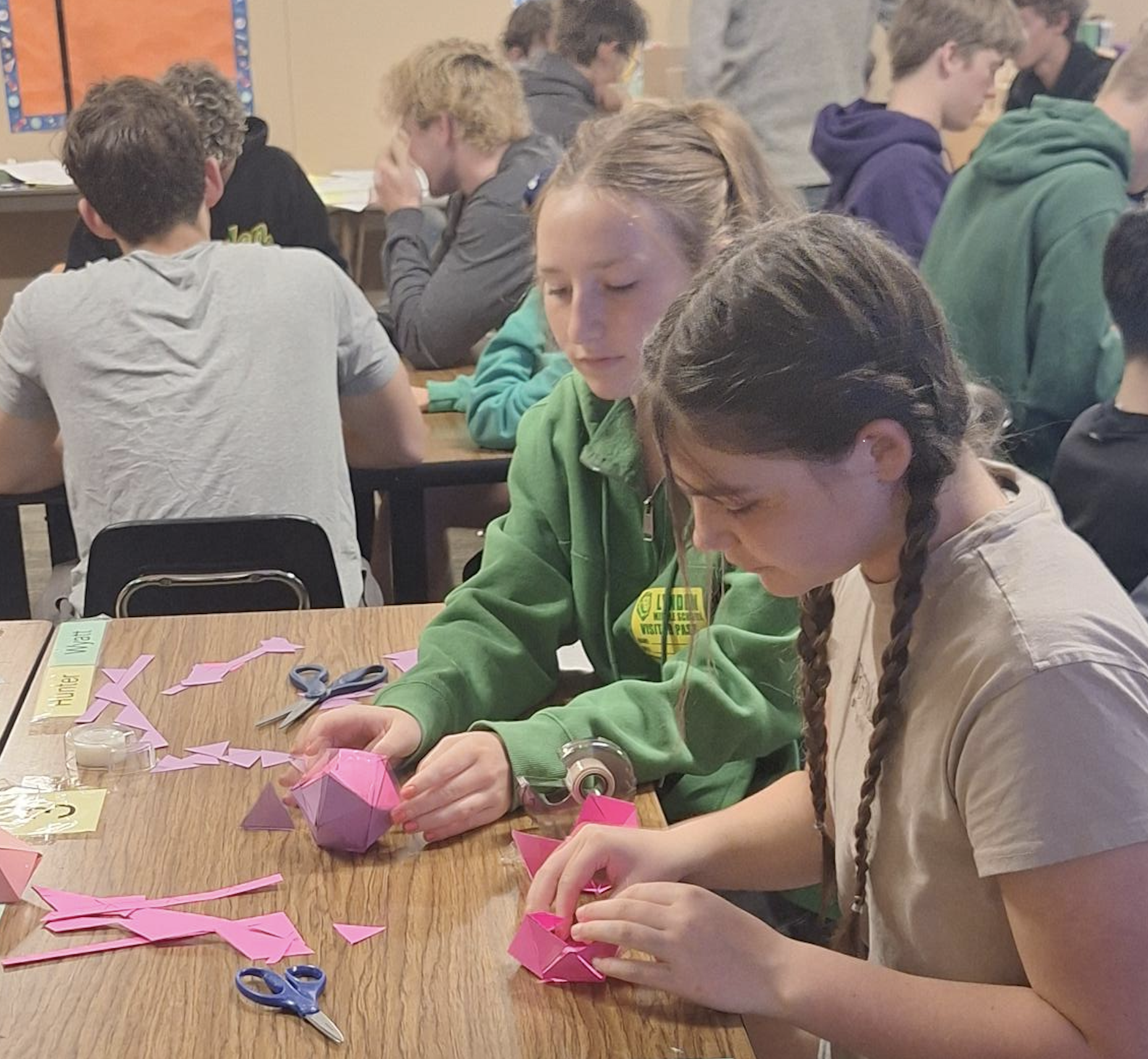 LHS Students Using Math to Connect with Middle Schoolers 